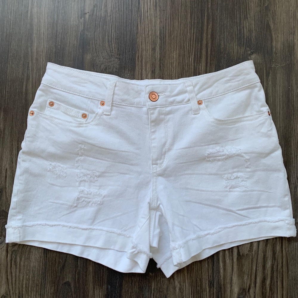 Denim Shorts White US 10